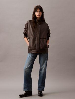 Leather Bomber Jacket by CALVIN KLEIN