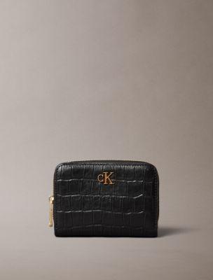 Leather Crocodile Print Zip Wallet | Calvin Klein by CALVIN KLEIN