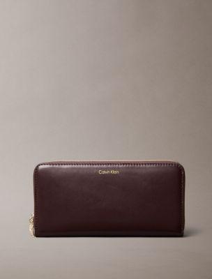 Leather Large Zip Wallet | Calvin Klein by CALVIN KLEIN