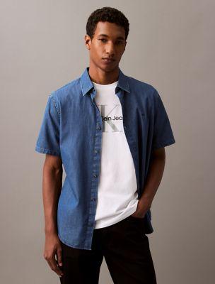 Light Chambray Short Sleeve Shirt by CALVIN KLEIN