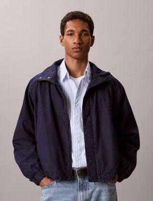 Lightweight Indigo Denim Track Jacket by CALVIN KLEIN