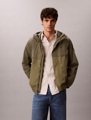 Lightweight Nylon Mixed Media Jacket by CALVIN KLEIN