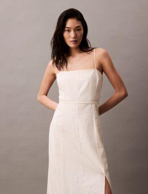 Linen Blend Dress by CALVIN KLEIN
