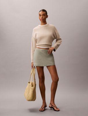 Linen Blend Mini Skort by CALVIN KLEIN