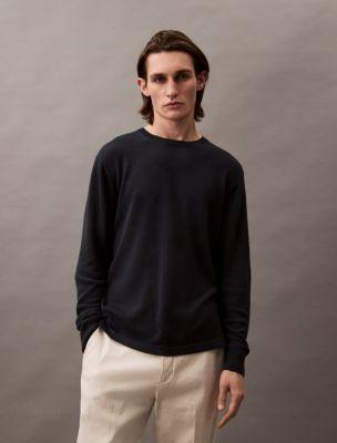 Linen Blend Relaxed Sweater by CALVIN KLEIN