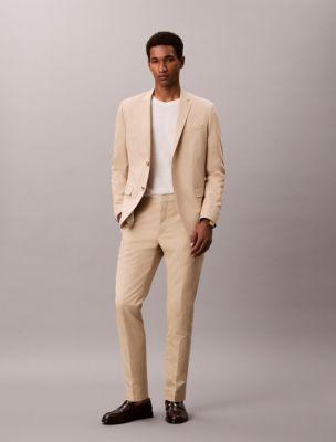 Linen Blend Slim Pants by CALVIN KLEIN