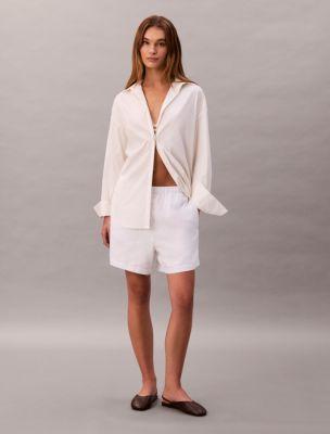 Linen Cotton Pull-On Shorts by CALVIN KLEIN