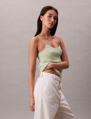 Liquid Shine Rib Tank Top by CALVIN KLEIN