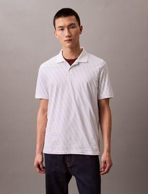 Liquid Touch Monogram Print Polo Shirt by CALVIN KLEIN