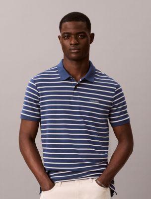 Liquid Touch Stripe Polo Shirt by CALVIN KLEIN
