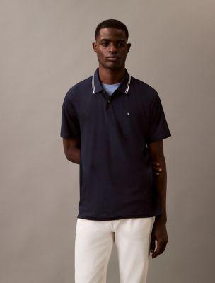 Liquid Touch Tipped Collar Polo Shirt by CALVIN KLEIN
