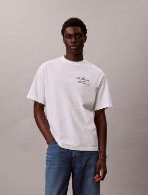 Logo Font Graphic Relaxed T-Shirt by CALVIN KLEIN Logo Font Graphic Relaxed T-Shirt by CALVIN KLEIN