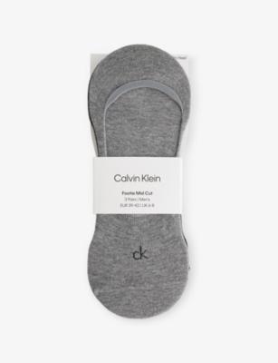 Logo No-Show Stretch-Cotton Socks by CALVIN KLEIN