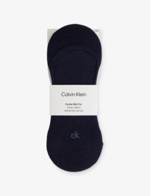 Logo No-Show Stretch-Cotton Socks by CALVIN KLEIN
