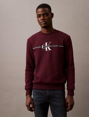 Logo Tape Fleece Classic Sweatshirt by CALVIN KLEIN