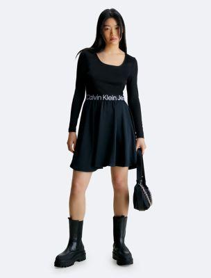 Logo Tape Skater Dress by CALVIN KLEIN