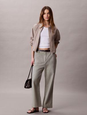 Marcy Twill Wide Leg Pants by CALVIN KLEIN