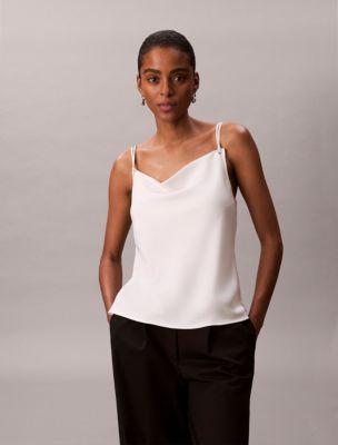 Matte Satin Tank Top by CALVIN KLEIN