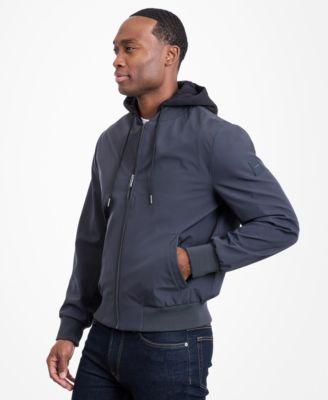 Men's Bomber Knit Hood Jacket by CALVIN KLEIN