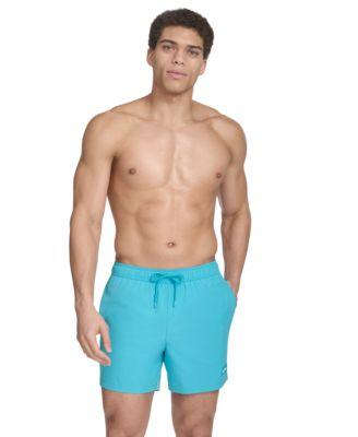 Men's Core Euro Regular-Fit Quick-Dry 5" Swim Trunks with Compression Short Liner by CALVIN KLEIN