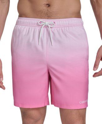 Men's Gradient Striped 7" Volley Swim Trunks by CALVIN KLEIN