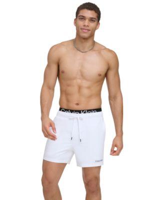 Men's Logo Elastic Waist Modern Euro 5" Volley Swim Trunks by CALVIN KLEIN
