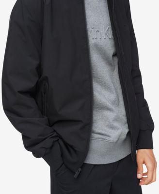 Men's Logo-Print Matte Bomber Jacket by CALVIN KLEIN