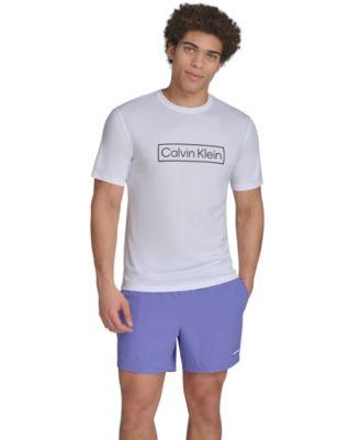 Men's Logo Short-Sleeve Swim Rash Guard by CALVIN KLEIN