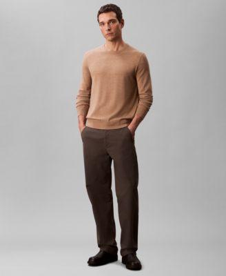 Men's Merino Wool Blend Crewneck Sweater by CALVIN KLEIN