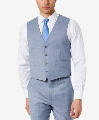 Men's Skinny-Fit Wool-Blend Infinite Stretch Suit Vest by CALVIN KLEIN