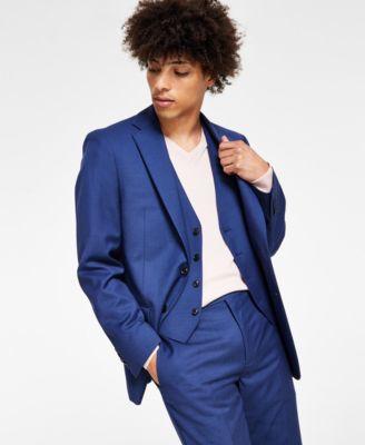 Men's Slim-Fit Wool-Blend Stretch Suit Jackets by CALVIN KLEIN