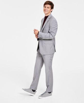 Men's Slim-Fit Wool-Blend Stretch Suit Separates with Vest by CALVIN KLEIN