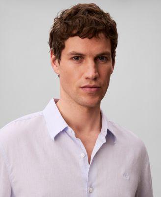 Men's Solid Linen-Blend Shirt by CALVIN KLEIN