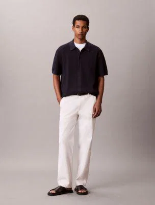 Mesh Stitch Button-Down Sweater by CALVIN KLEIN