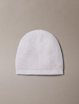 Metallic Knit Beanie | Calvin Klein by CALVIN KLEIN