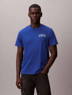 Metallic Monogram Logo Relaxed T-Shirt by CALVIN KLEIN