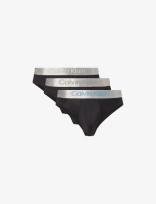 Micro-Stretch Pack of Three Jersey Briefs by CALVIN KLEIN