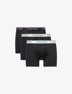 Micro Stretch Pack of Three Stretch-Woven Boxer Briefs by CALVIN KLEIN