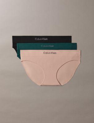 Microfiber Seamless Rib 3-Pack Bikini by CALVIN KLEIN