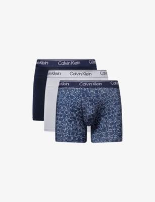 Microfibre-Stretch Pack of Three Pack Jersey Boxer Briefs by CALVIN KLEIN