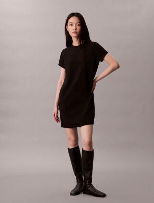 Mixed Media Mini Shift Dress by CALVIN KLEIN