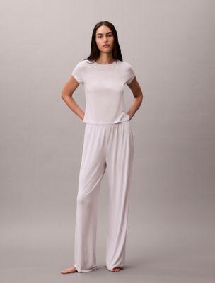 Modal Stretch Drop Needle Wide Leg Pants by CALVIN KLEIN
