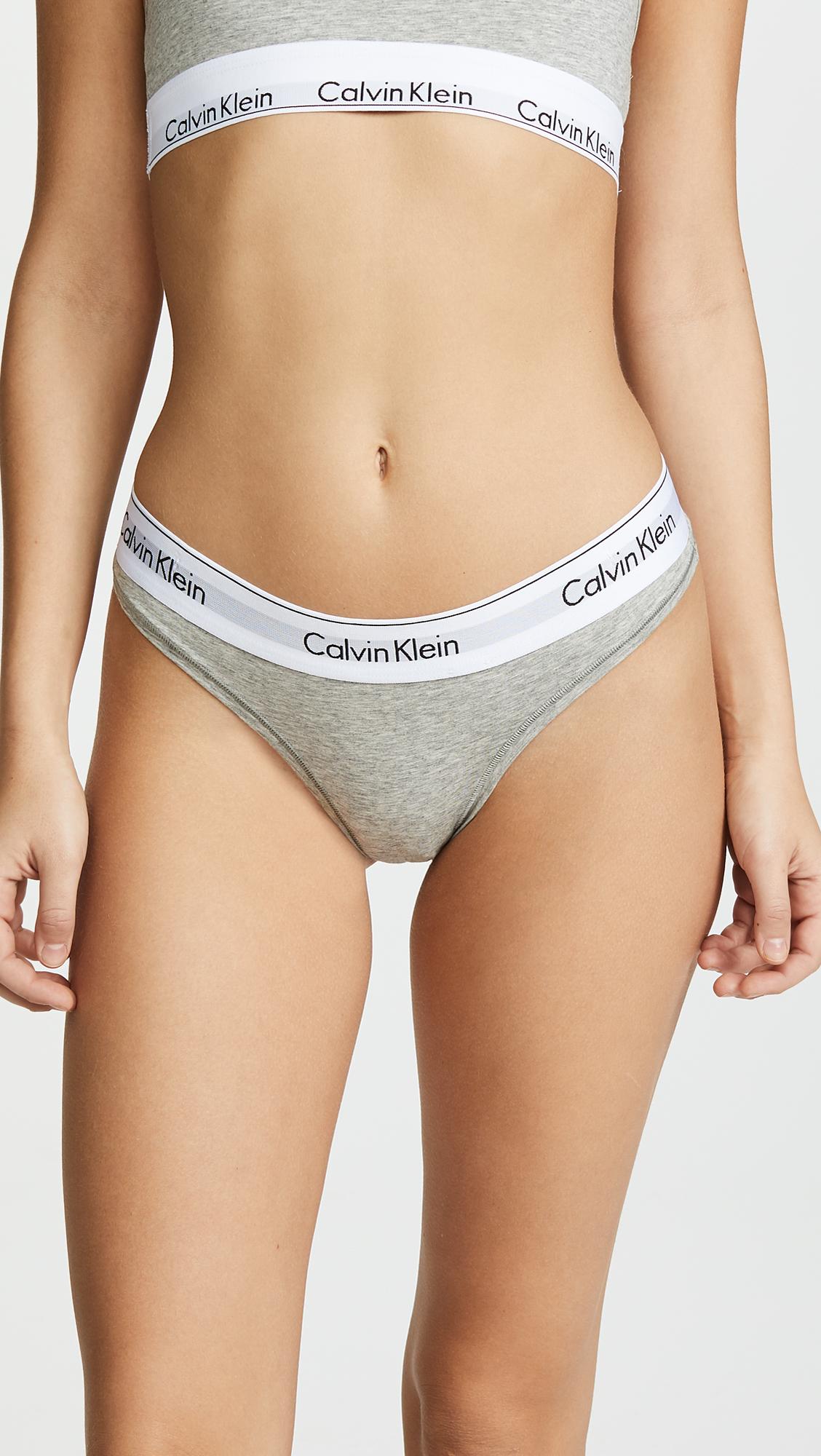 Modern Cotton Thong by CALVIN KLEIN