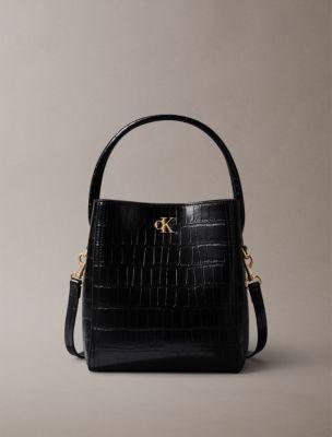 Monogram Hardware Chain Crocodile Print Shoulder Bag | Calvin Klein by CALVIN KLEIN