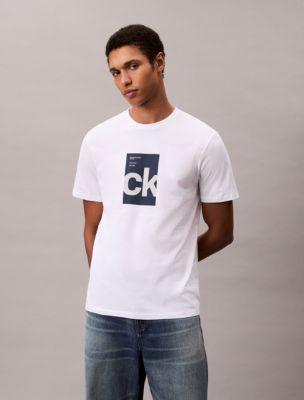 Monogram Logo Center Box Graphic Classic T-Shirt by CALVIN KLEIN