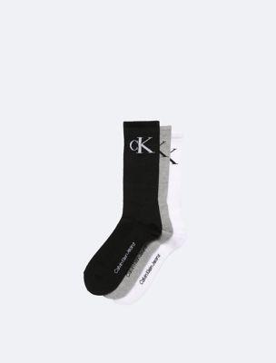 Monogram Logo Cushion 3-Pack Crew Socks | Calvin Klein by CALVIN KLEIN