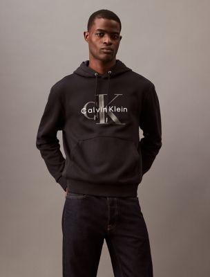 Monogram Logo Fleece Hoodie by CALVIN KLEIN