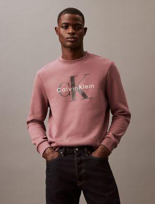 Monogram Logo Relaxed Fleece Crewneck Sweatshirt by CALVIN KLEIN