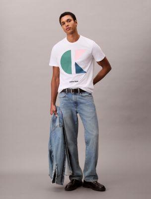 Monogram Logo Shape Graphic Classic T-Shirt by CALVIN KLEIN