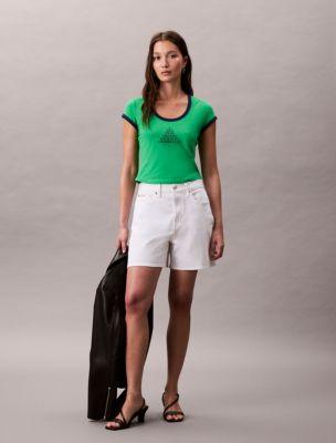 Monogram Logo Shape Graphic Slim T-Shirt by CALVIN KLEIN